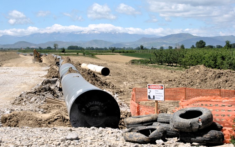 Construction du TAP près de Korçë en Albanie @ LS