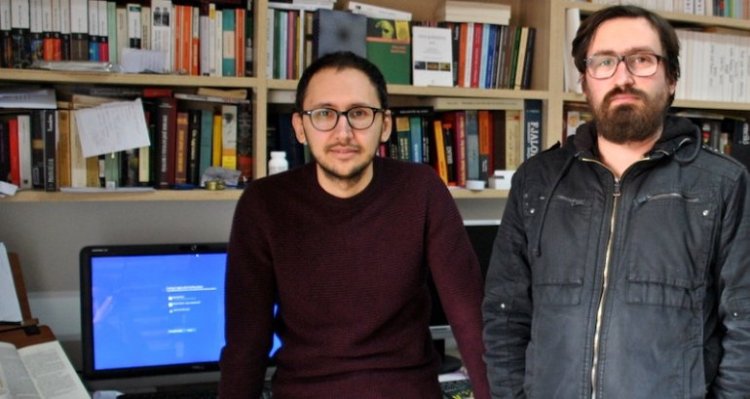 Les éditeurs Ataol Kaso et Arlind Novi, fondateurs de Pika pa Siperfaqe @ LS